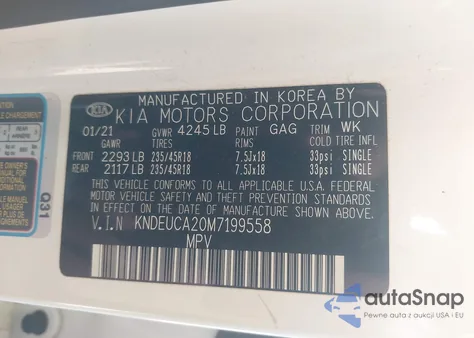 2021 Kia Seltos S Turbo из США, поврежденный, VIN KNDEUCA20M7199558